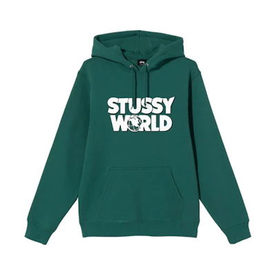 Stüssy World Hoodie Retro Letter Print Unisex Pullover 1924585