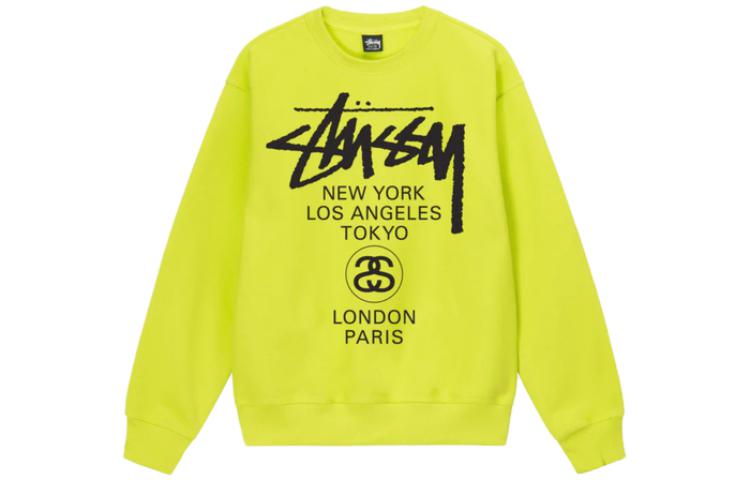 Stüssy World Tour Classic Letter Print Pullover Sweatshirt Unisex SUSSW3913792K