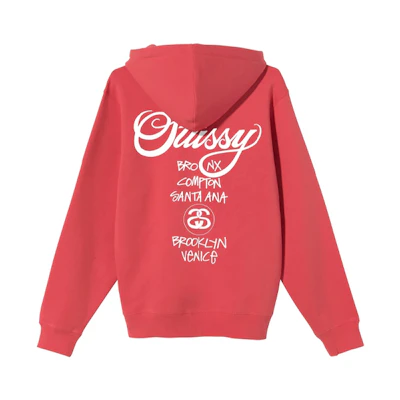 Stüssy World Tour Zip-Up Jacket Vintage Unisex Streetwear Style 3973571