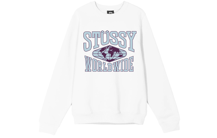 Stüssy Worldwide Crew Earth Logo Vintage Sweatshirt Unisex 1914552