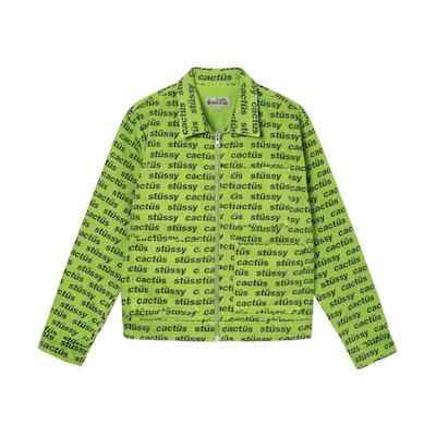 Stüssy CPFM All-Over Logo Vintage Denim Jacket Unisex Retro Style 315284