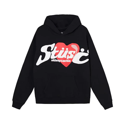 Stüssy CPFM Heart Graphic Lettering Hoodie Black Unisex Retro Style 3923700