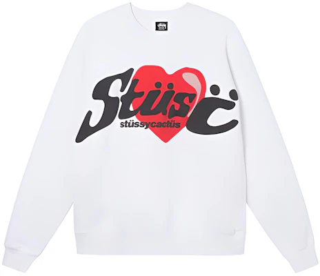 Stüssy x CPFM 愛心連帽衫 白色 男女款 復古美式字母圖案毛衣 3913700 Buy Stüssy x CPFM 愛心連帽衫 白色 男女款 復古美式字母圖案毛衣 3913700