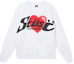 Buy Stüssy x CPFM 愛心連帽衫 白色 男女款 復古美式字母圖案毛衣 3913700
