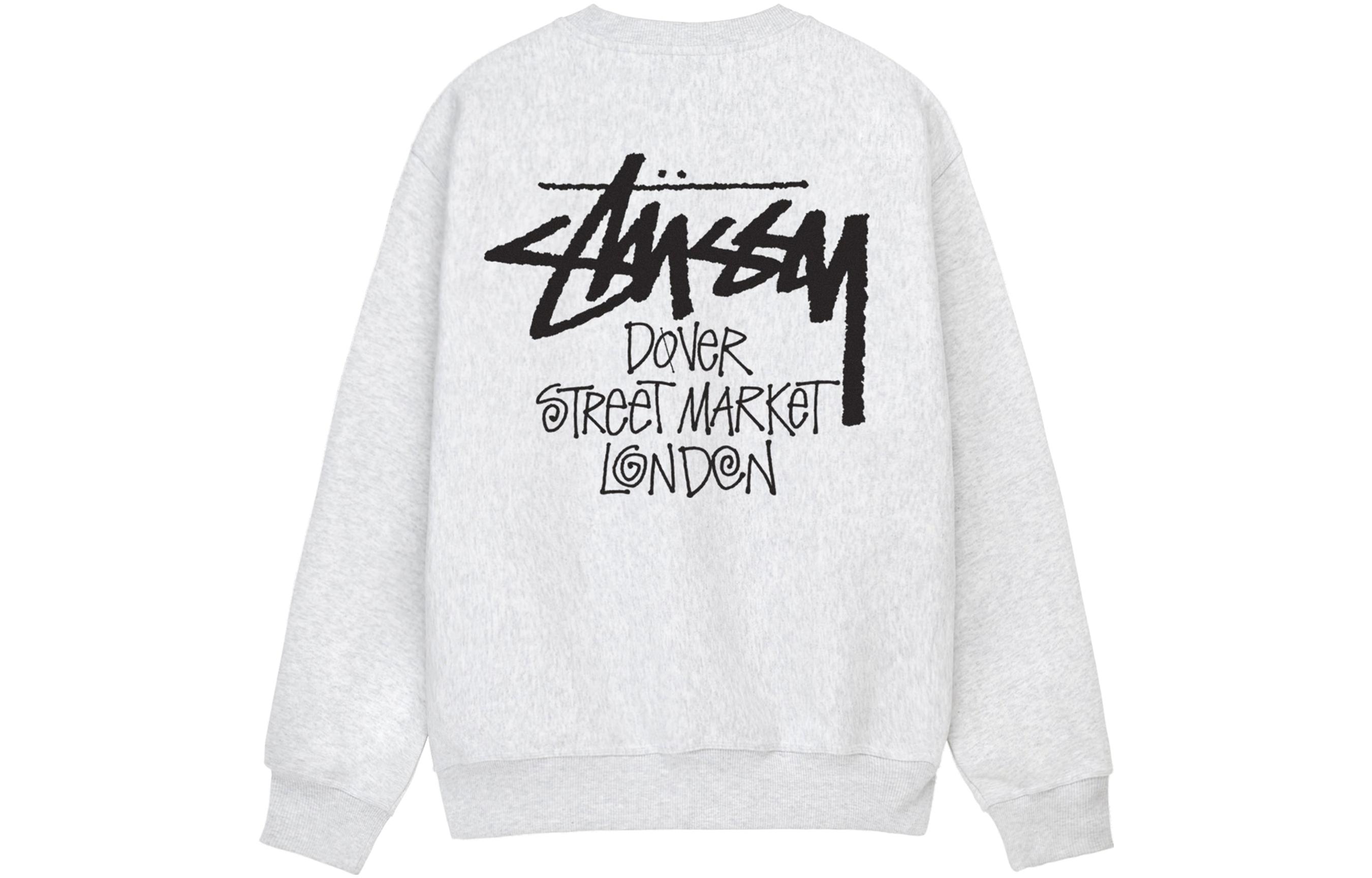 Stüssy DSM FW23 DSM London Crew Logo Grey Vintage Sweatshirt 3913818-ASHH