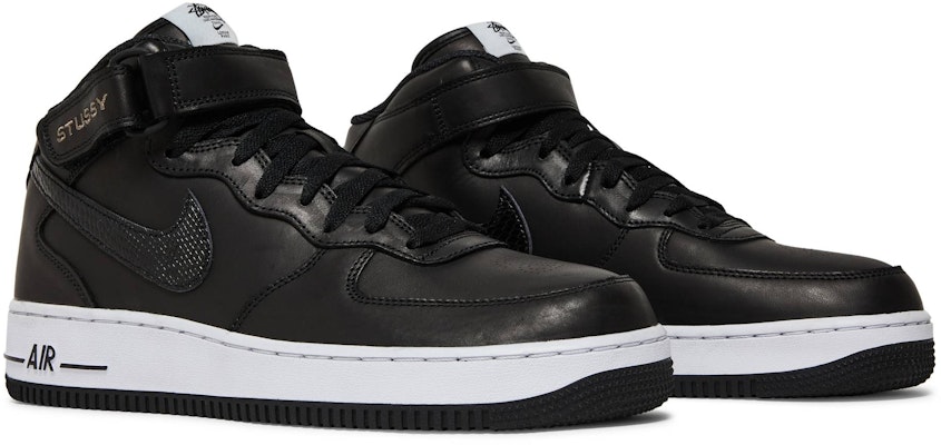 Stüssy x Nike Air Force 1 Mid Lelaki Wanita Kasut Sneakers DJ7840-001 Cheap Stüssy x Nike Air Force 1 Mid Lelaki Wanita Kasut Sneakers DJ7840-001