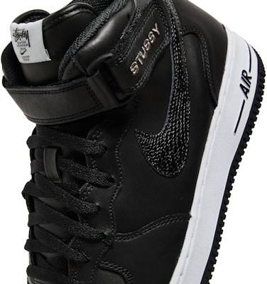 Stüssy x Nike Air Force 1 Mid Lelaki Wanita Kasut Sneakers DJ7840-001 2