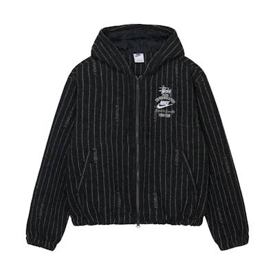 Stüssy Striped Wool Jacket 'Black' (Asia Sizing)