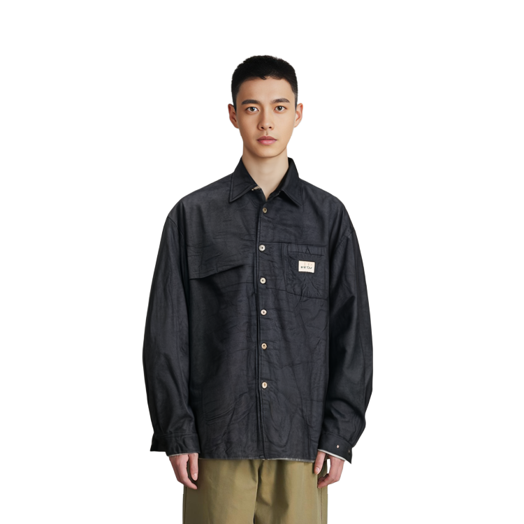 Stüssy OUR LEGACY SS24 Black Graphic Print Collared Jacket Unisex WS3232BJB 圖 7