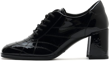 Staccato Academy 'Retro French Lace-Up Mid-Top Wedding Heels - Black' SZPEBW05DU1CM1 Staccato Academy 'Retro French Lace-Up Mid-Top Wedding Heels - Black' SZPEBW05DU1CM1