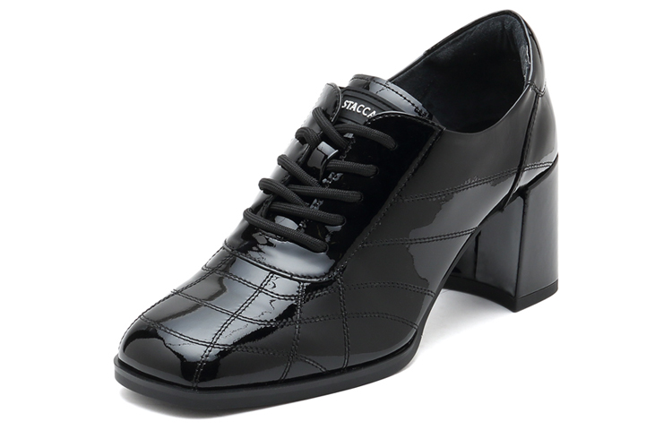 Lookbook 스타카토 레트로 프렌치 레이스업 웨딩힐 (블랙) SZPEBW05DU1CM1