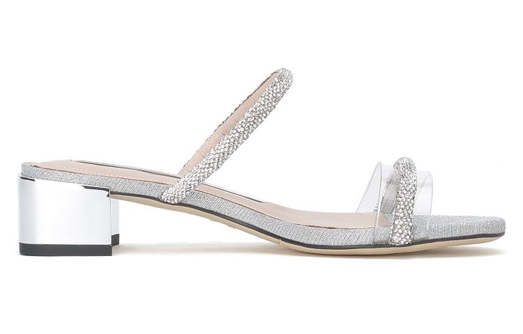 Order Staccato 思加圖 仙女鞋水鑽涼鞋 銀/白