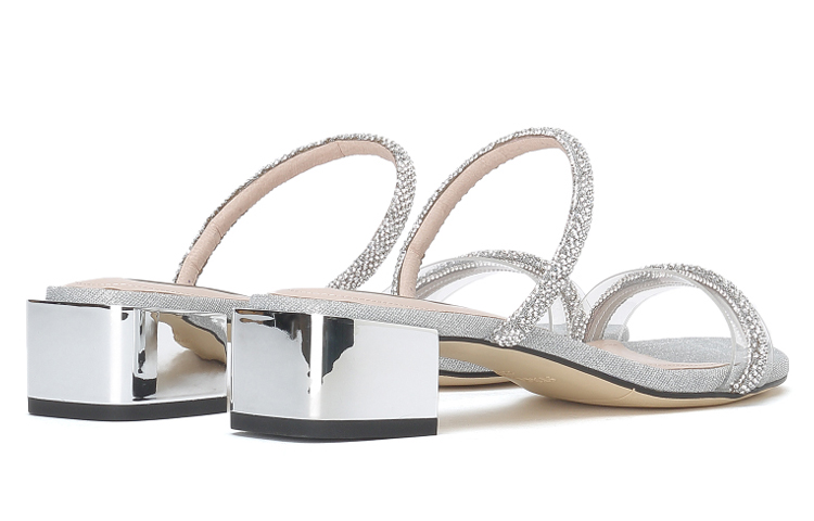 Shop Staccato 思加圖 仙女鞋水鑽涼鞋 銀/白