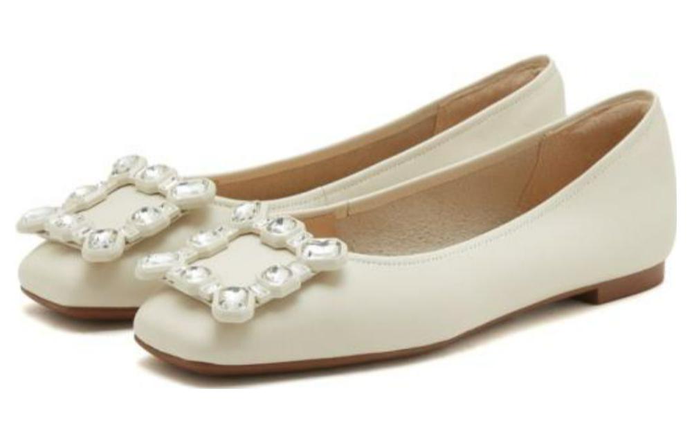 Order Staccato Leather Commuter Square Toe Slip-On Flats 'Women's Edition' 9UR39AQ3