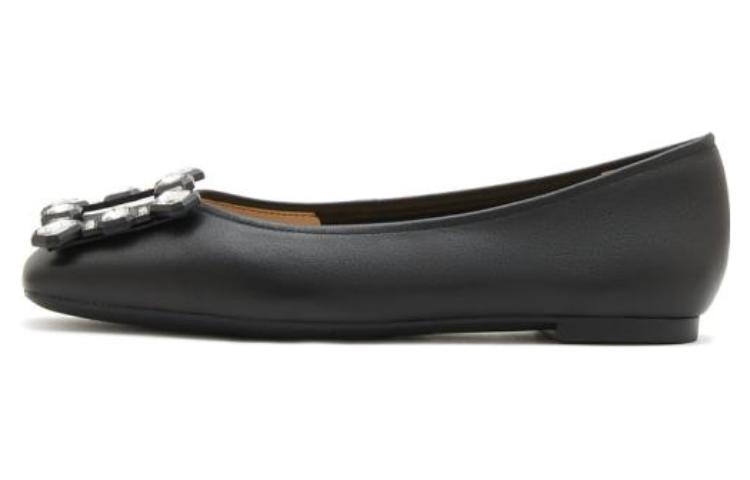 Purchase Staccato Leather Commuter Square Toe Slip-On Flats 'Women's Edition' 9UR39AQ3