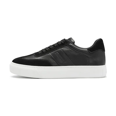 Staccato Leather Low-Top Sneakers 'Versatile Round Toe Platform'