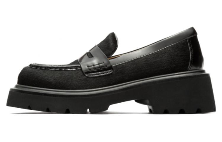 Staccato Retro Chunky Slip-On Loafers '5.5cm Unisex Essential Black' H8335CA3