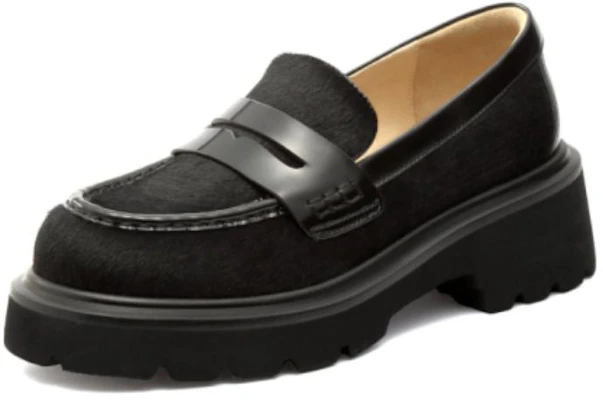 Staccato Retro Chunky Slip-On Loafers '5.5cm Unisex Essential Black' H8335CA3 Order Staccato Retro Chunky Slip-On Loafers '5.5cm Unisex Essential Black' H8335CA3
