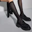 Details for Staccato Retro Chunky Slip-On Loafers '5.5cm Unisex Essential Black' H8335CA3