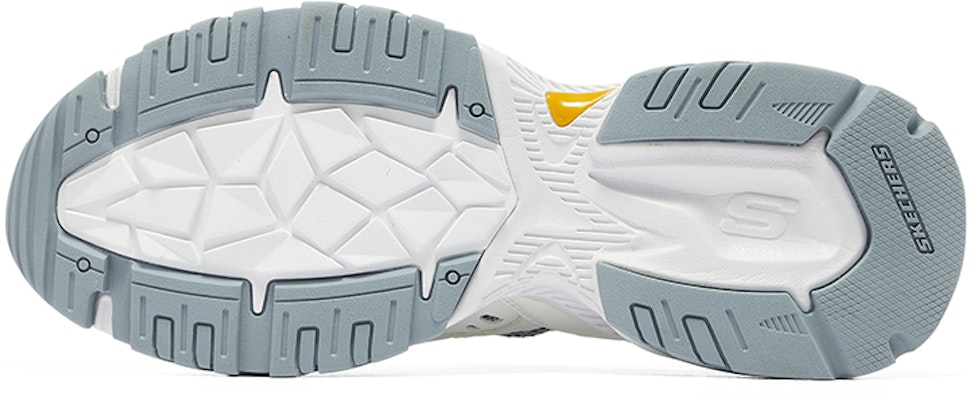 STAMINA x Skechers 聯名款 機甲鞋二代 機能風 復古耐磨增高 低筒老爹鞋 白灰色 Details for STAMINA x Skechers 聯名款 機甲鞋二代 機能風 復古耐磨增高 低筒老爹鞋 白灰色