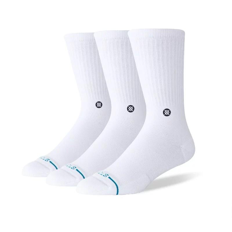 Stance Icon Classic Comfortable Crew Socks Unisex Solid Color Pack M556D18ICP-WHT