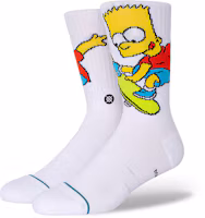 Stance x The Simpsons Collab Cartoon Pattern Breathable Crew Socks Unisex Pack. A556A22BAR-WHT Stance x The Simpsons Collab Cartoon Pattern Breathable Crew Socks Unisex Pack. A556A22BAR-WHT
