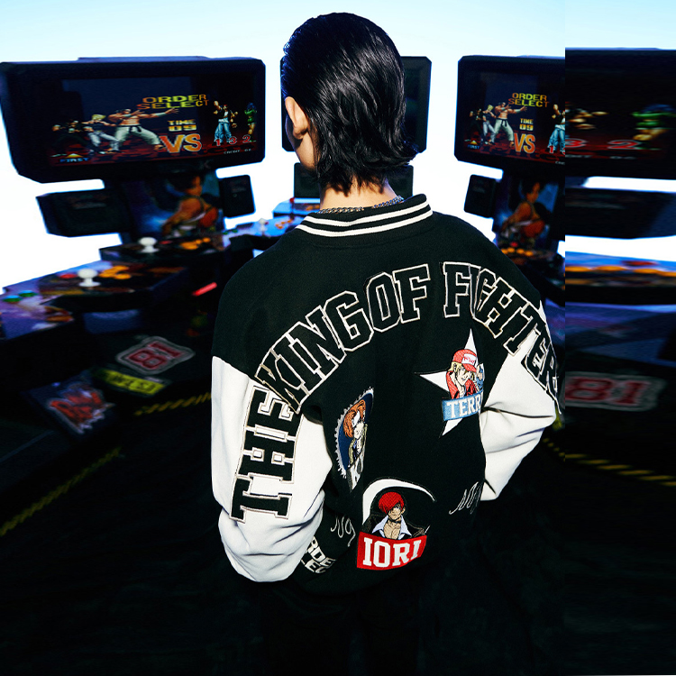Sizing Jaket Kolaborasi STARTER × King of Fighters Casual Patchwork. STG4C2899M