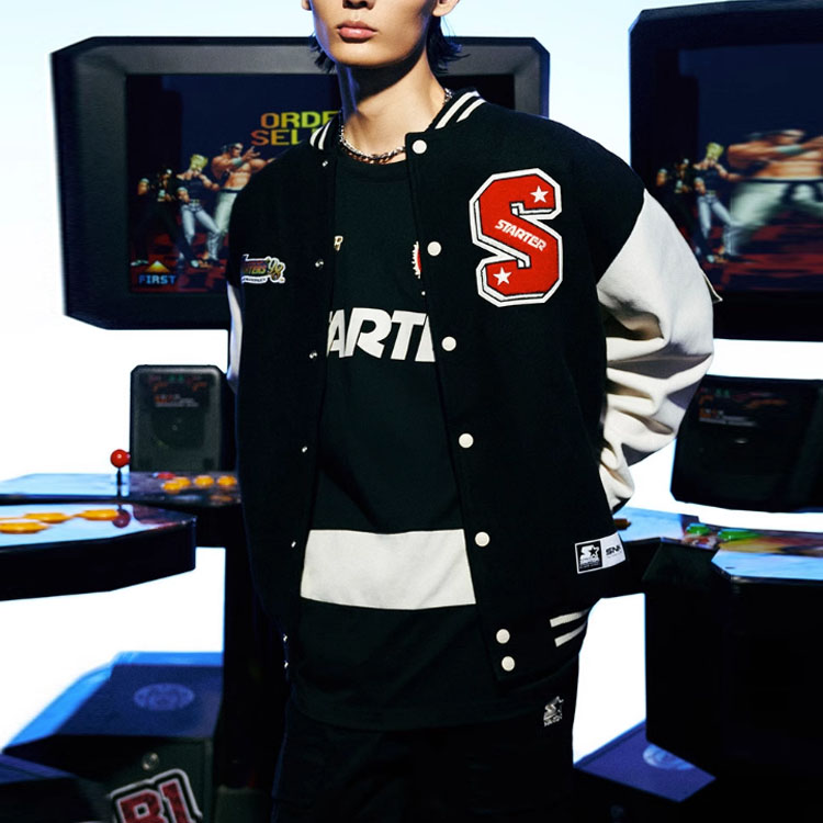 Cheap Jaket Kolaborasi STARTER × King of Fighters Casual Patchwork. STG4C2899M