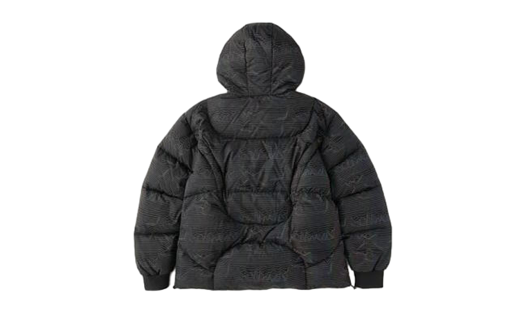 Lookbook STARTER Jaket Hoodie Hitam Lengan Panjang Bahan Katun dengan Resleting. STH4C3303M