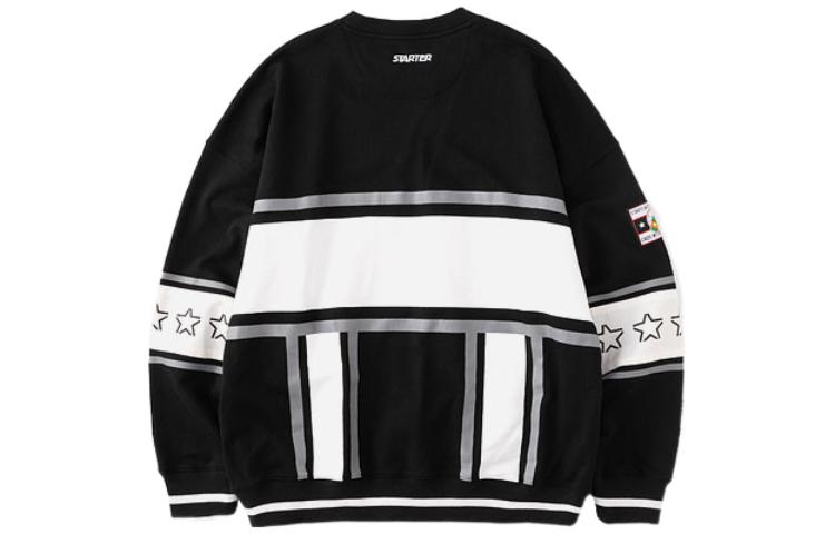 Lookbook STARTER Retro Hitam Pullover Sweatshirt dengan Cetak Logo Bintang. STH4C1202