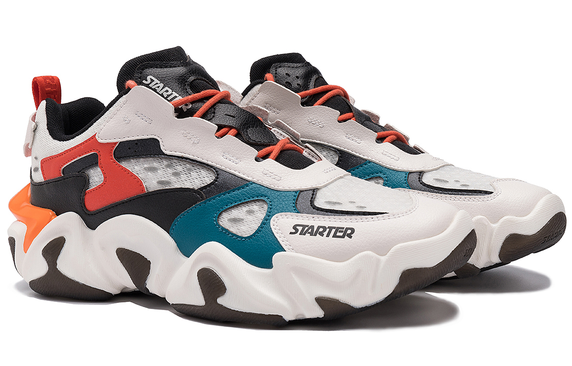 STARTER 'White Red Colorblock Dad Shoes' 圖 3