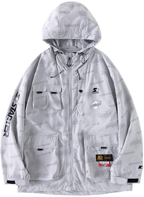 STARTER All-Over Print Multi-Pocket Hoodie Jacket Unisex High-Level Gray STH2C1008M-GY14 Buy STARTER All-Over Print Multi-Pocket Hoodie Jacket Unisex High-Level Gray STH2C1008M-GY14