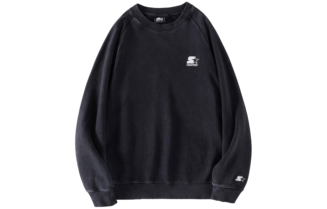 STARTER Basic Crewneck Pullover Sweatshirt Unisex Black STG3C1223M-BK01