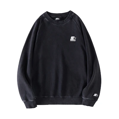 STARTER Basic Crewneck Pullover Sweatshirt Unisex Black STG3C1223M-BK01