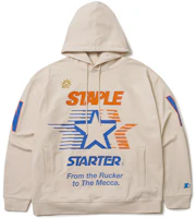 STARTER Big Logo Embroidered Pullover Hoodie Unisex Birch White SA34HD102U STARTER Big Logo Embroidered Pullover Hoodie Unisex Birch White SA34HD102U