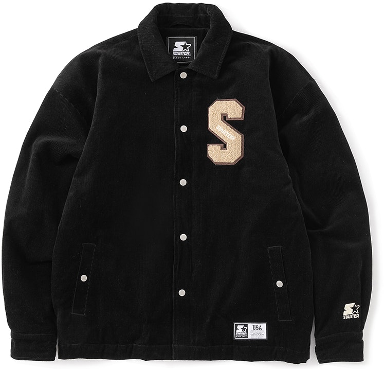 starter-black-corduroy-vintage-letter-print-thick-jacket-unisex-casual-style-sth-4-c2695-m-bk-01