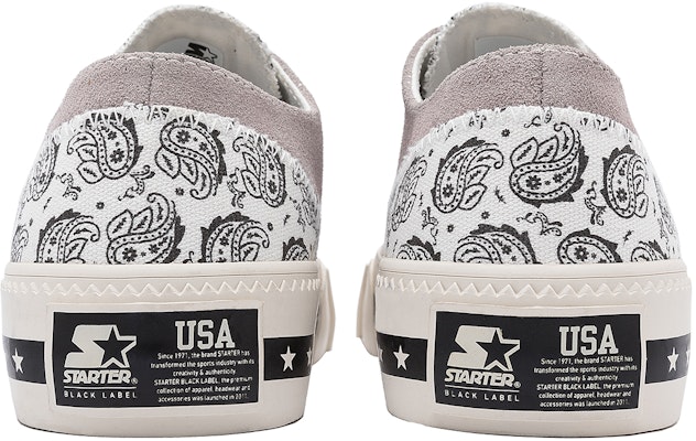 STARTER 星星鞋 刺繡美式復古拼接綁帶低幫厚底帆布鞋 淺灰色 Shop STARTER 星星鞋 刺繡美式復古拼接綁帶低幫厚底帆布鞋 淺灰色