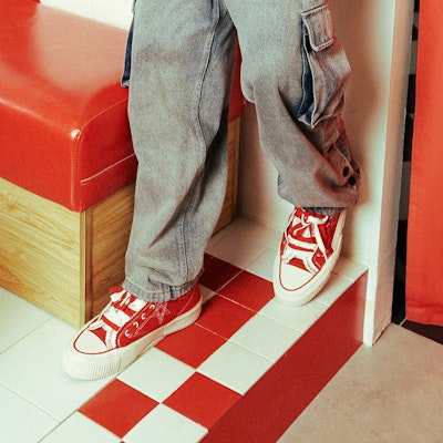 STARTER Canvas Vulcanized 'Red Embroidered Star' STG3S6006M-RE01 1