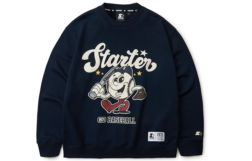 STARTER Cartoon Graphic Crewneck Sweatshirt Unisex Casual SA33SW003U