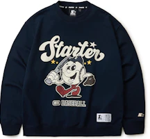 STARTER Cartoon Graphic Crewneck Sweatshirt Unisex Casual SA33SW003U STARTER Cartoon Graphic Crewneck Sweatshirt Unisex Casual SA33SW003U