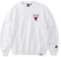 STARTER Chicago Bulls Letter Print Crewneck Pullover Sweatshirt White Unisex STH3C1291M-WH01 STARTER Chicago Bulls Letter Print Crewneck Pullover Sweatshirt White Unisex STH3C1291M-WH01