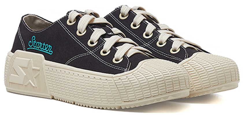 STARTER 美式學院經典復古潮流厚底低幫帆布鞋 黑色 Lookbook STARTER 美式學院經典復古潮流厚底低幫帆布鞋 黑色