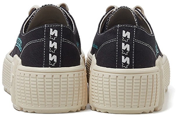 STARTER 美式學院經典復古潮流厚底低幫帆布鞋 黑色 Purchase STARTER 美式學院經典復古潮流厚底低幫帆布鞋 黑色