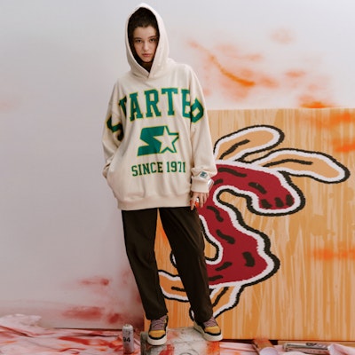 STARTER 拼色logo圖案連帽衫 男女款 STI1C0804M Shop STARTER 拼色logo圖案連帽衫 男女款 STI1C0804M