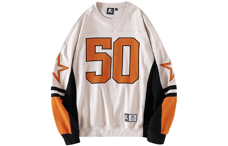 STARTER Colorblock Graphic Crewneck Pullover Sweatshirt Unisex STG4C1208_TK