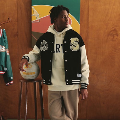 Jaket Varsity Unisex Vintage Corduroy Letterman STARTER. STH3C1001M 10