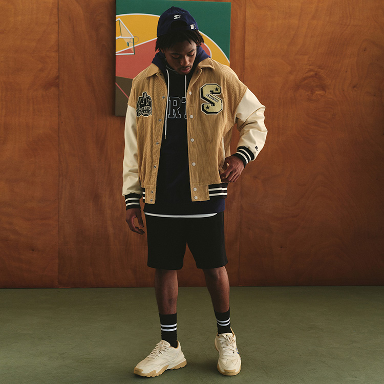 Shop Jaket Varsity Unisex Vintage Corduroy Letterman STARTER. STH3C1001M