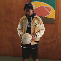 Details for STARTER Corduroy Letterman Vintage Varsity Jacket Unisex. STH3C1001M