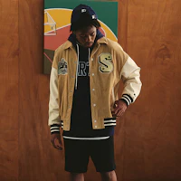 Sizing STARTER Corduroy Letterman Vintage Varsity Jacket Unisex. STH3C1001M