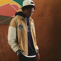 Cheap STARTER Corduroy Letterman Vintage Varsity Jacket Unisex. STH3C1001M